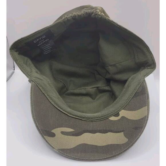 David & Young Army Green Camoflauge Hat OSFM Distressed Cotton Lined Camo - Picture 6 of 8